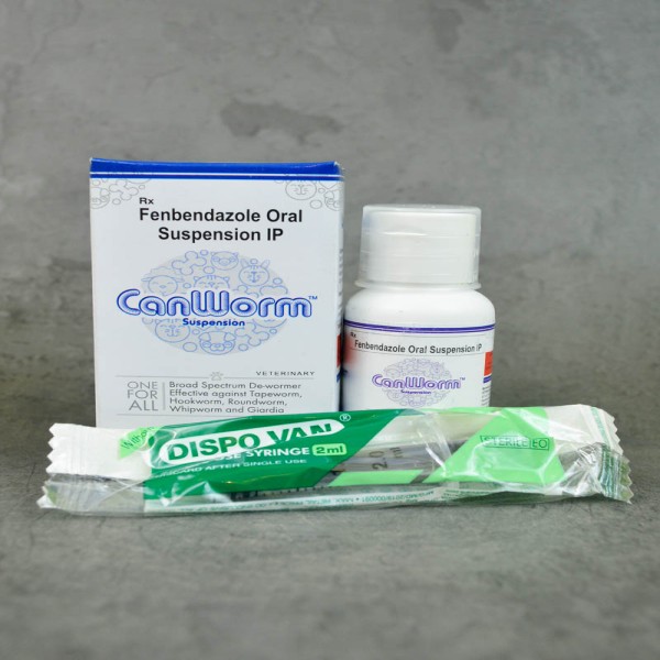 CanWorm Fenbendazole Deworming Oral Suspension for Pet Cat and Dog 30ml