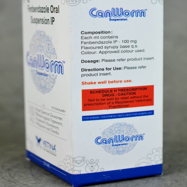 CanWorm Fenbendazole Deworming Oral Suspension for Pet Cat and Dog 30ml