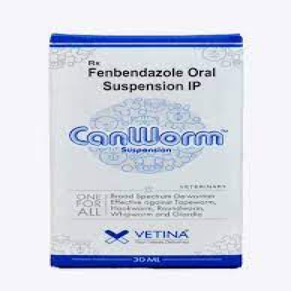 CanWorm Fenbendazole Deworming Oral Suspension for Pet Cat and Dog 30ml
