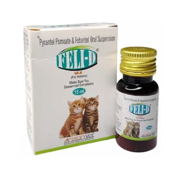 FeliD Feline Oral Suspension Deworming Syrup for Kittens & Young Cats 15ml