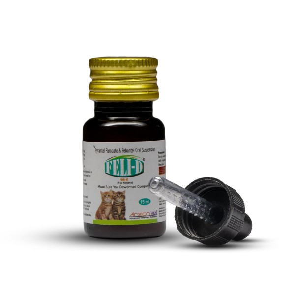 FeliD Feline Oral Suspension Deworming Syrup for Kittens & Young Cats 15ml