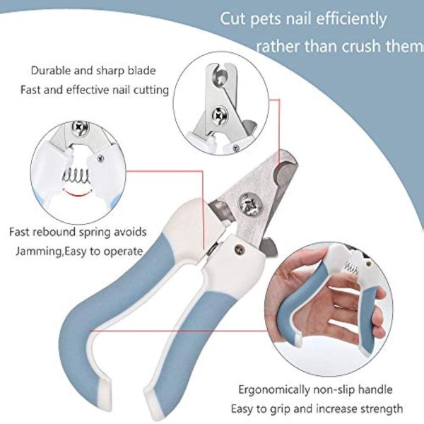 Pet Cat Dog Nail Clippers Nail Clipper and Stainless Cat Nail Cutter Clipper Set