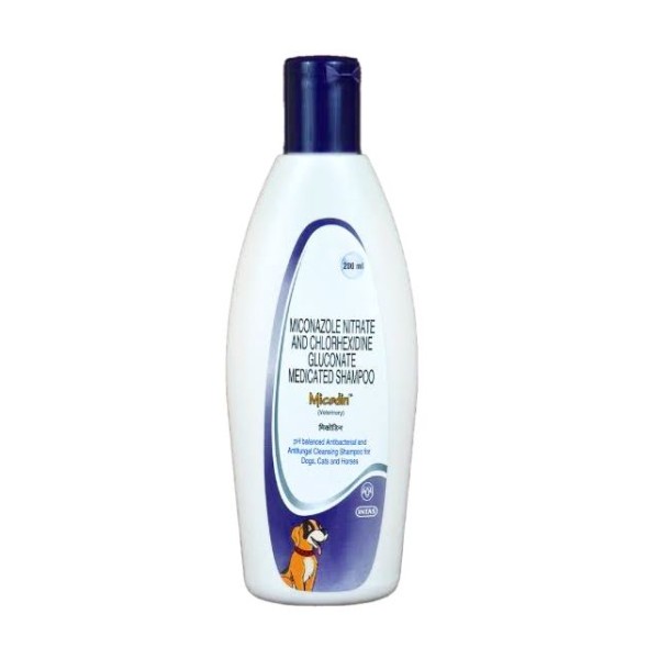 Micodin Medicated Anti Bacterial & Anti Fungal Shampoo for Cats & Dogs 200ml