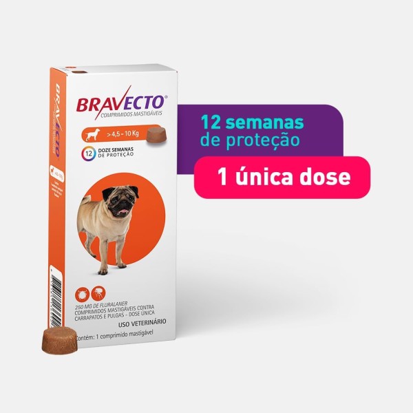 Bravecto Chewable Tablets for Dog (4.5-10kg) - (Treatment of Tick and Flea Infestations on Dogs)