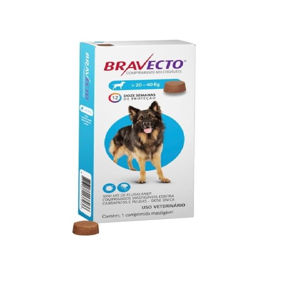 Bravecto Chewable Tablets for Dog (20-40kg) - (Treatment of Tick and Flea Infestations on Dogs)