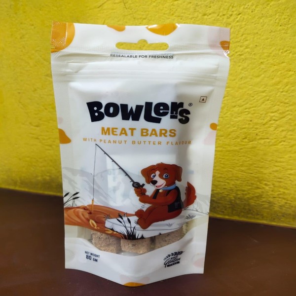 Bowlers Meat Bars with Peanut Butter Flavour 80gm