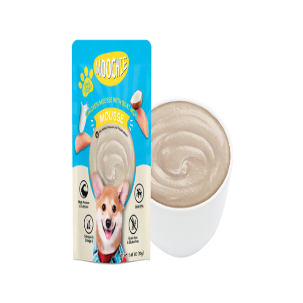 Moochie Dog Pouch Chicken Mousse With Goat Milk For All Age Dog 70g