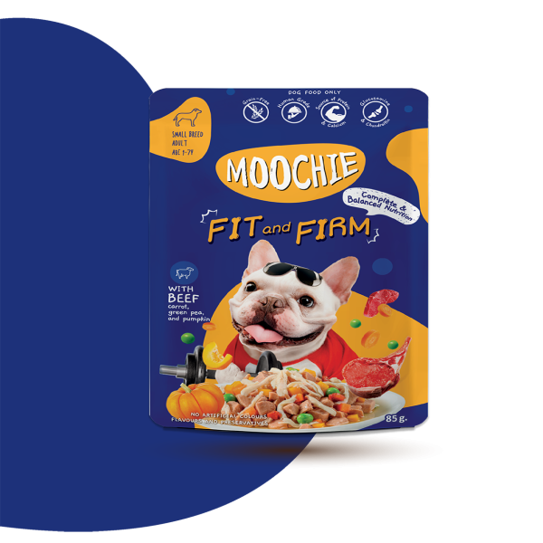 Moochie Dog Pouch Fit & Firm - Beef with Carrot, Green Pea and Pumpkin 85g
