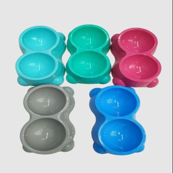 Pet Cat Double Food Bowl