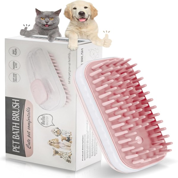 Pet Shower Brush Comb Soft for Medium & Large Dogs Cats with Short to Long Hair