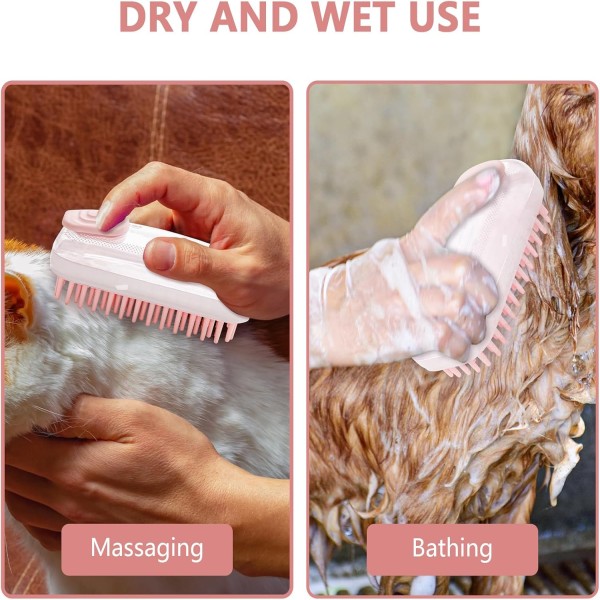 Pet Shower Brush Comb Soft for Medium & Large Dogs Cats with Short to Long Hair