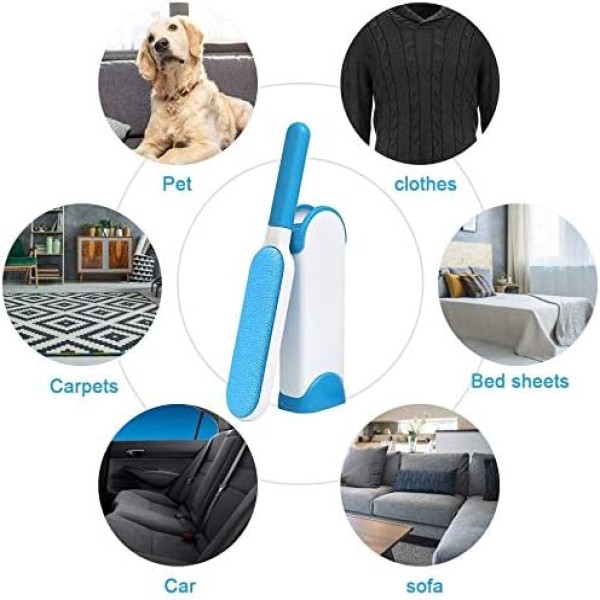 Pet Dog Cat Hair Remover, No Refilling or Residues, Improved Reusable Brush
