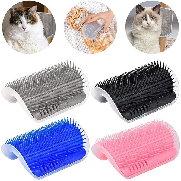 Cat Corner Scratcher - Self Groomer for Indoor Cats