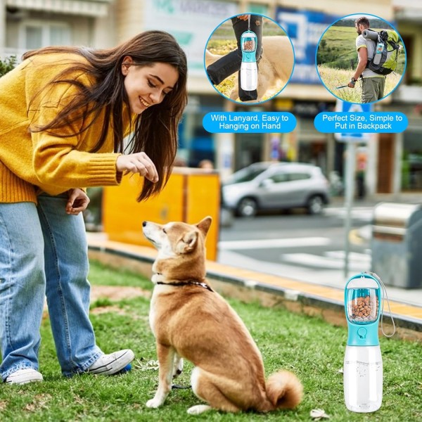 Portable Pet Water Bottle & Food Cup, Perfect for Dogs & Cats | Leak-Proof Outdoor
