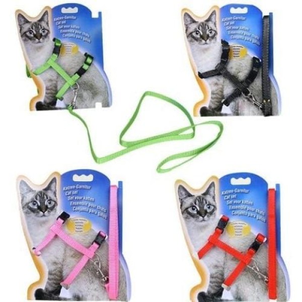 Adjustable Nylon Pet Cat Harness and Leasha