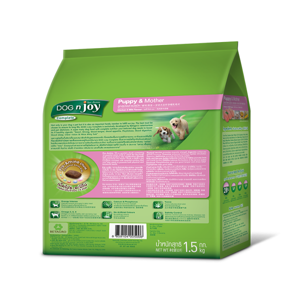 Dog n Joy Puppy and Mother Dry Dog Food - Chicken and Milk Flavor 3kg