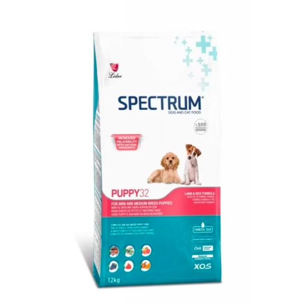 Spectrum Puppy 32 Dry Dog Food – Complete Food for Mini and medium Breed Puppies From 2 to 14 months 3kg