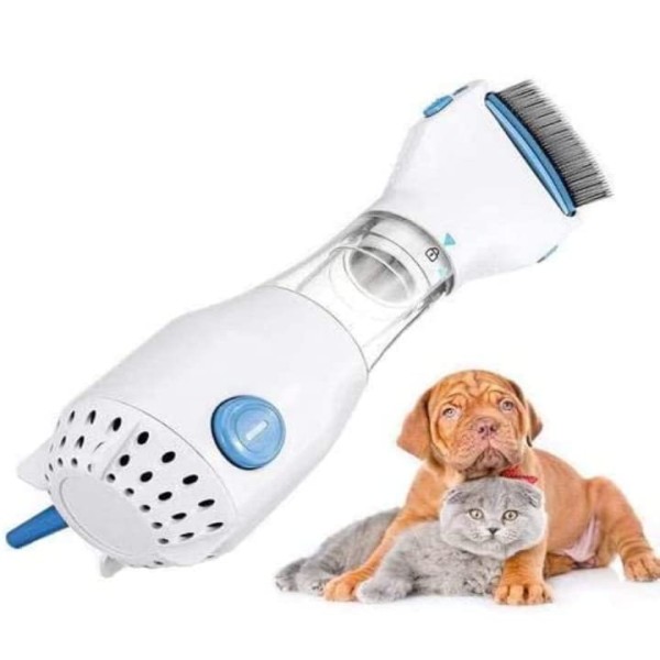 Electric Flea Lice Removal Comb Tool with 3 Capture Filters for Pet Dog and Cat
