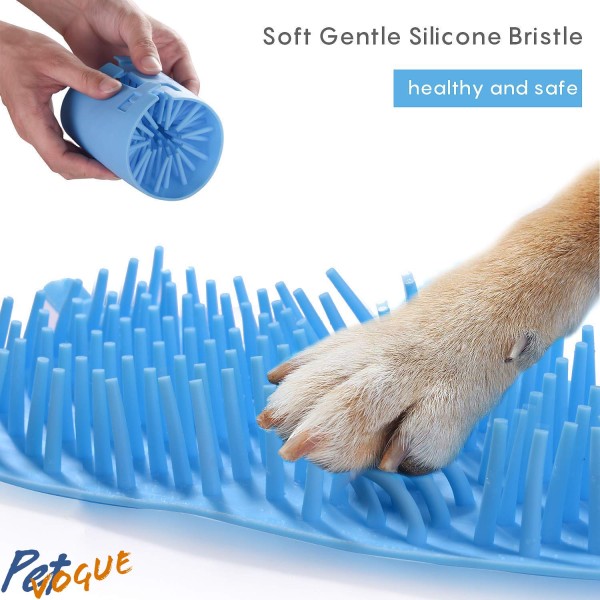 Pet Paw Cleaner Portable Dog Paw Washer with Soft Silicone Bristles