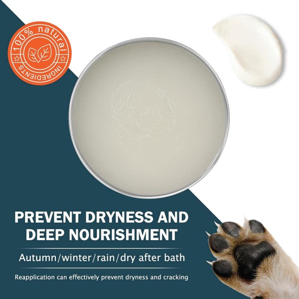 Paw Protection Cream For Cats & Dogs 60g | Dry Cracked Nose Care Natural Cream Moisturizer Ointment Balm Dry Cracked Crinkle Skin