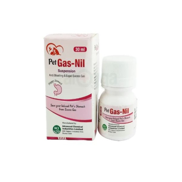 Pet Gas Nil 30ml For Cats, Dogs & Small Animal