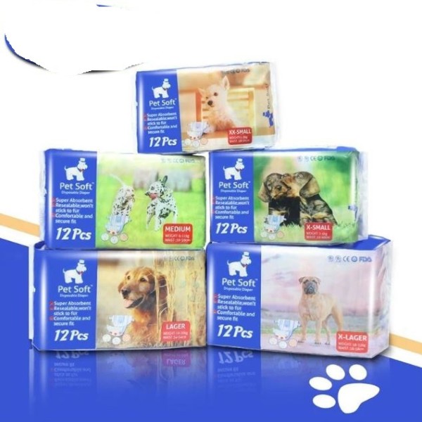 Pet Soft Pet Disposable Female Puppy Dog Diaper 12pcs pack