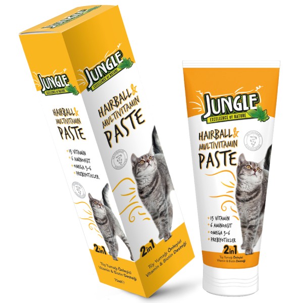 Jungle Cat Hairball & Multivitamin Paste 2 in 1 75g