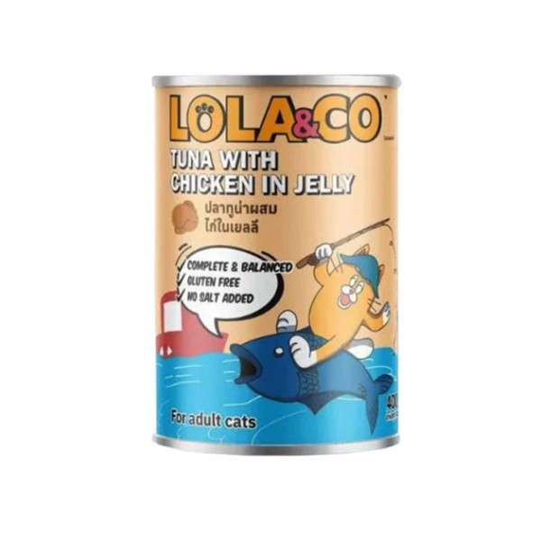 Lola & Co Cat Can Food - Tuna With Chicken in Jelly 400gm | Cat Wet Food