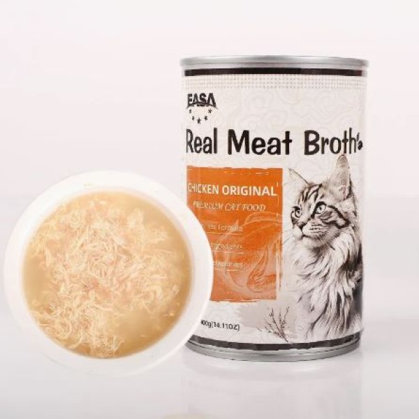 EASA Cat Can Food Real Meat Broth - Chicken Original For Under 6 Months Cats 400g | Cat Wet Food