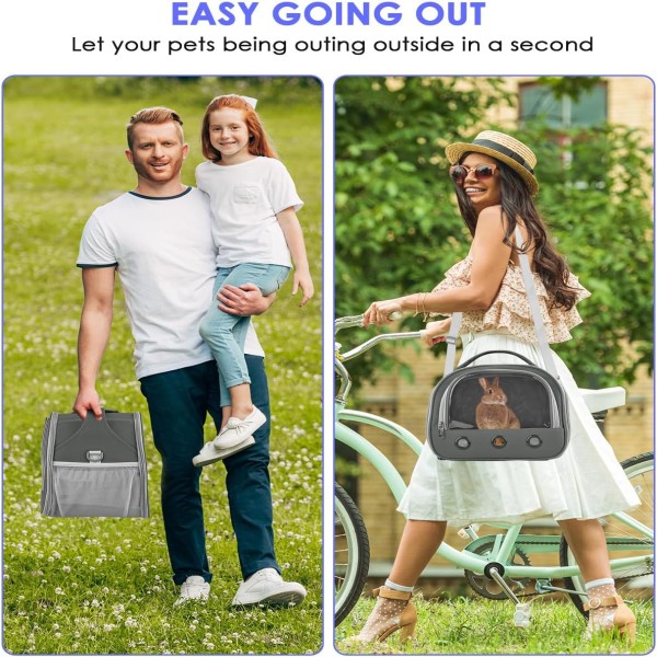Portable Small Animal Carrier Pouch for Hamster Chinchilla Rabbit Gerbil Hedgehog Sugar Glider Outgoing Travel Carrying Case