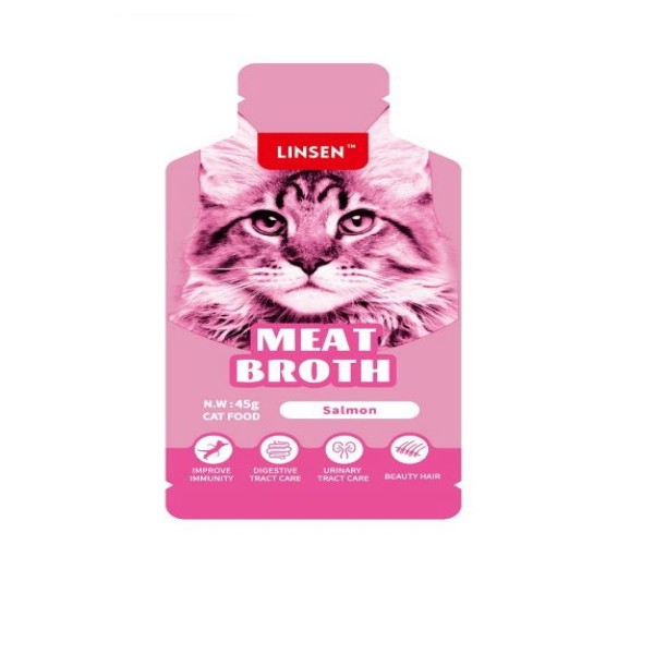 Linsen Cat Meat Beoth Food - Salmon For All Age Cats 45g | Cat Wet Food