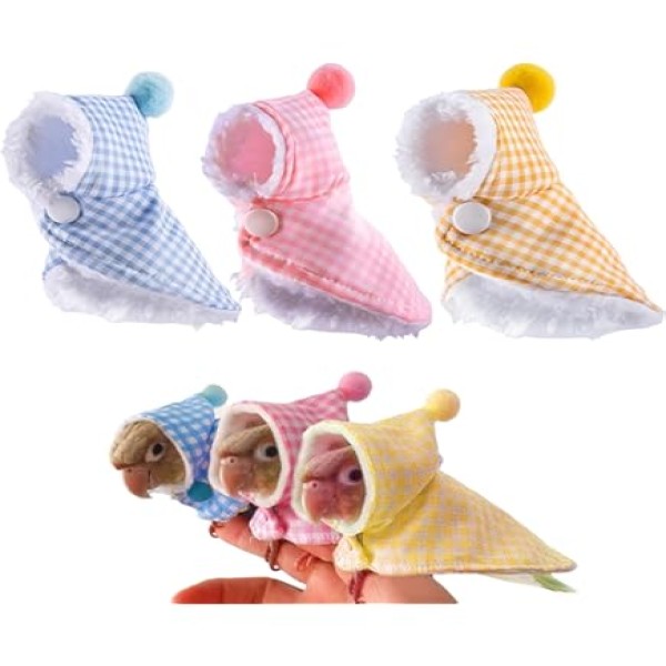 Cute Bird Costume, Parrot Cloak Cosplay Photo Prop, Bird Clothes for Budgerigar, African Greys Parakeet, Conure, Cockatiel, Mynah, Love Birds, Finches