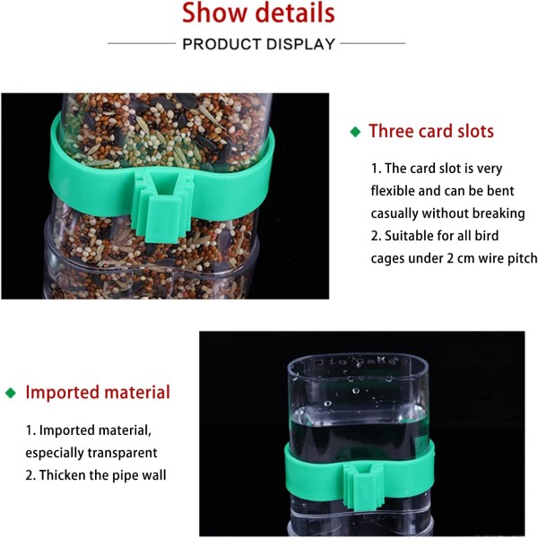 Bird Water Dispensers Also Food Feeder 1pcs