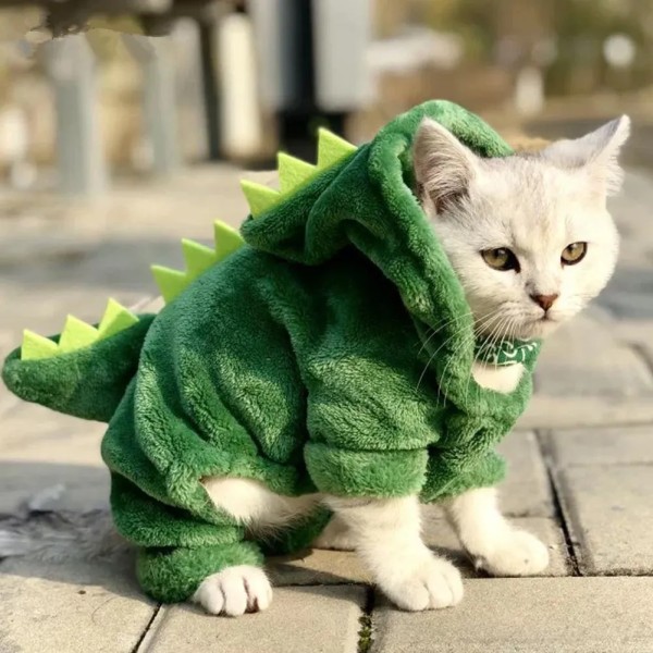 Soft Dinosaur Dragon Costume Dress for Cats and Small Dogs