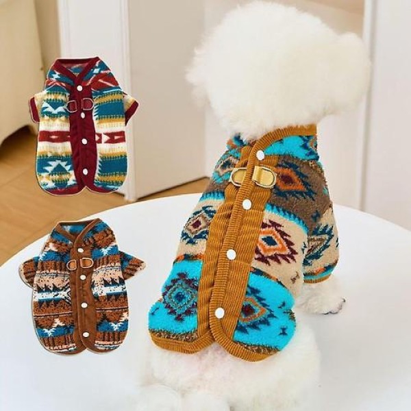 Cat Small Dog Warm Jumper - Winter Warm Bohemian Vest