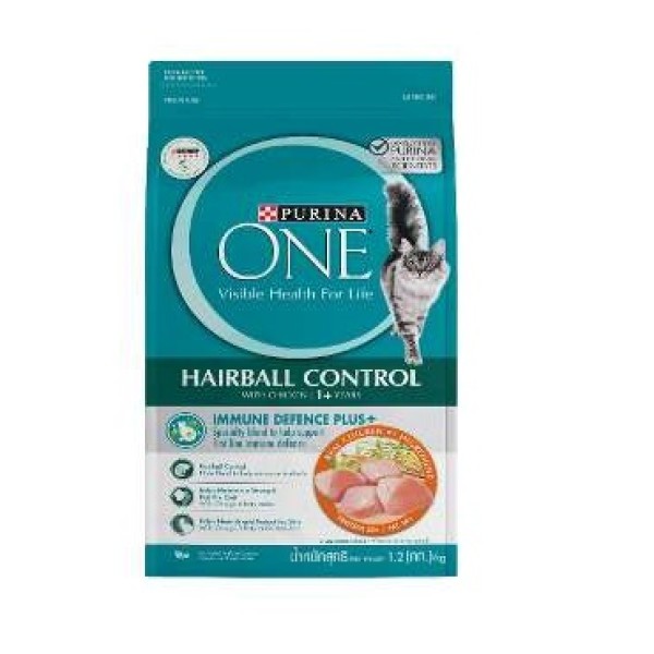 PURINA ONE Hairball Control with Chicken Dry Cat Food 1.2kg