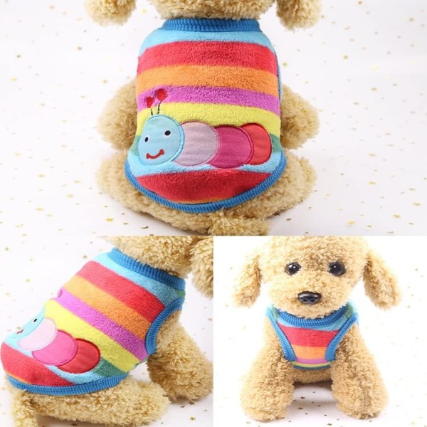 Rainbow Pet Sweater Sleeveless Dress / Sweater Soft and Comfortable