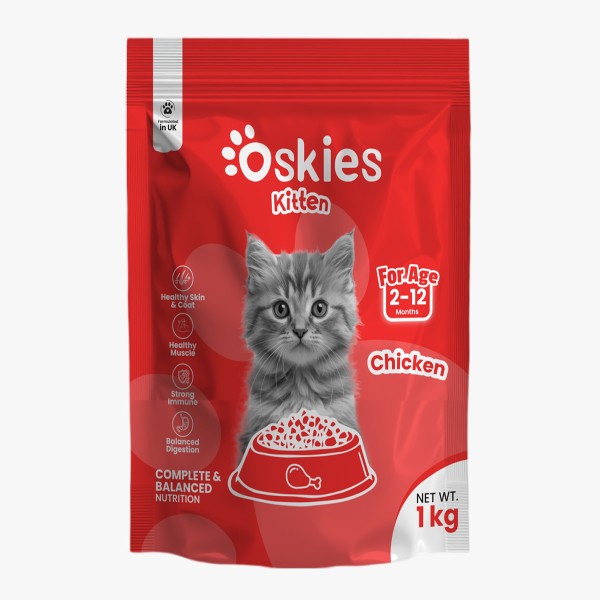 Oskies Kitten Dry Cat Food Chicken 1KG | Dry Cat Food