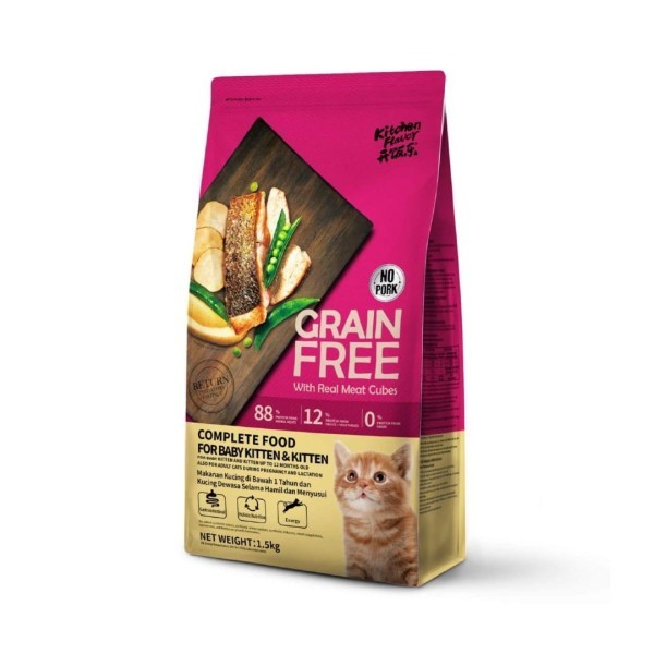 Kitchen Flavor Grain Free Dry Cat Food - For Kitten 400gm | Complete Beauty Cat Food