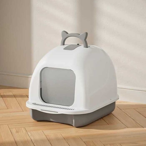 Cat Litter Box with Lid Odor Control Ventilation Holes on Top (47cm/18.5in)