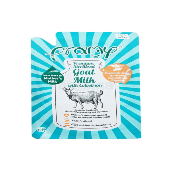 Pramy GoatMilk with Colostrum & Postbiotic for Cats & Dogs 60gm