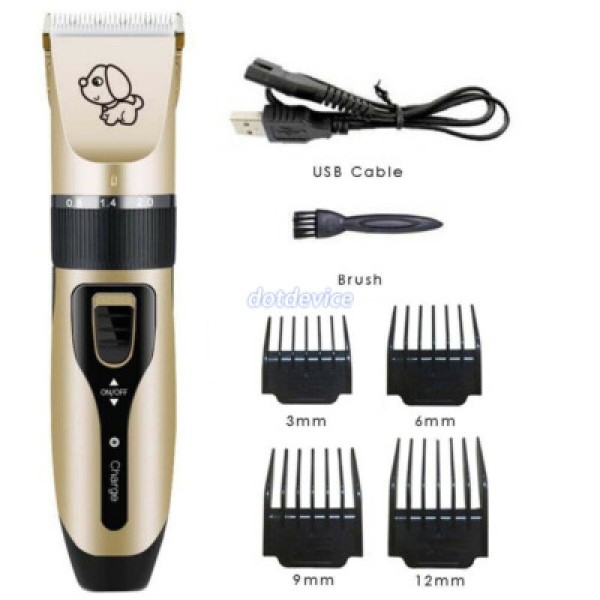 Rechargeable Pet Cat Dog Trimmer With 4 Combs, Professional Pet Grooming