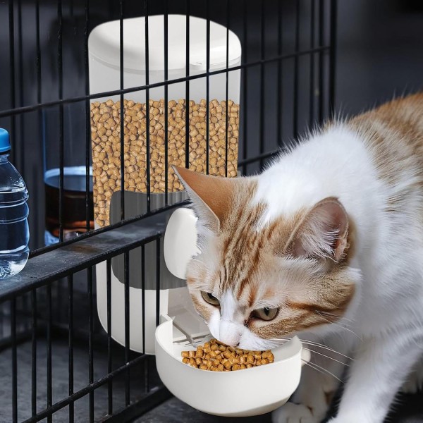 Cat Food and Water Dispenser Set, Automatic Cat Feeder
