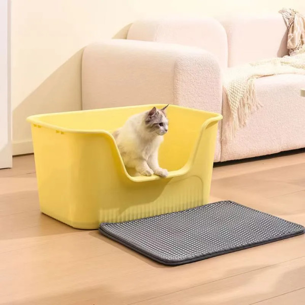 Extra Large Cat Litter Trays with High Sides and Low Entry Cat Litter Box (78 x 54 x 39 CM)