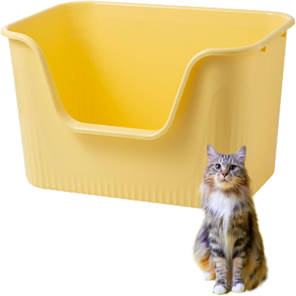 Extra Large Cat Litter Trays with High Sides and Low Entry Cat Litter Box (78 x 54 x 39 CM)