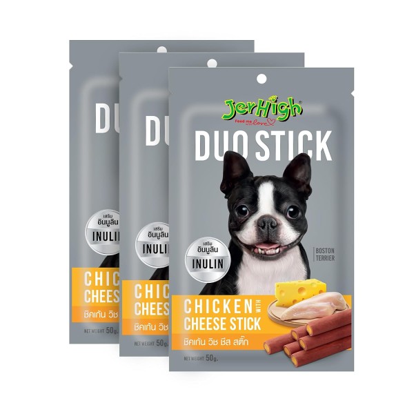 Jerhigh Duo Stick - Chicken With Cheese Stick 50gm
