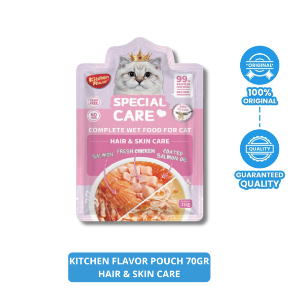 Kitchen Flavor Special Care - Hair & Skin Care Complete Wet Cat Food Pouch For All Life Stages 70g