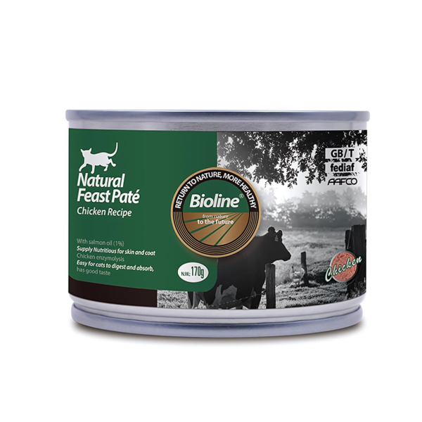 Bioline Natural Feast Pate Cat Can Chicken Recipe 170g | Bioline Cat Can