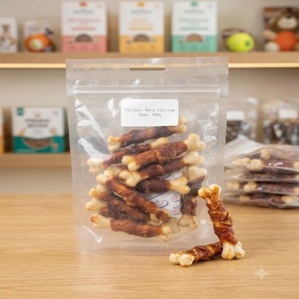 Dog Treat Chicken Wrapped Calcium Bones 100g