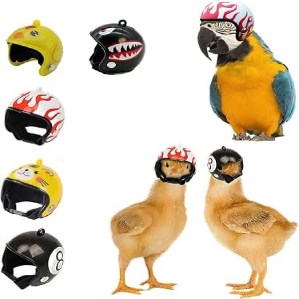 Mini Pet Chicken Helmet Protective Headgear Set Waterproof Cartoon Design